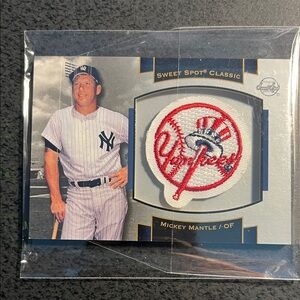Mickey Mantle New York Yankees Team Logo Patch Card